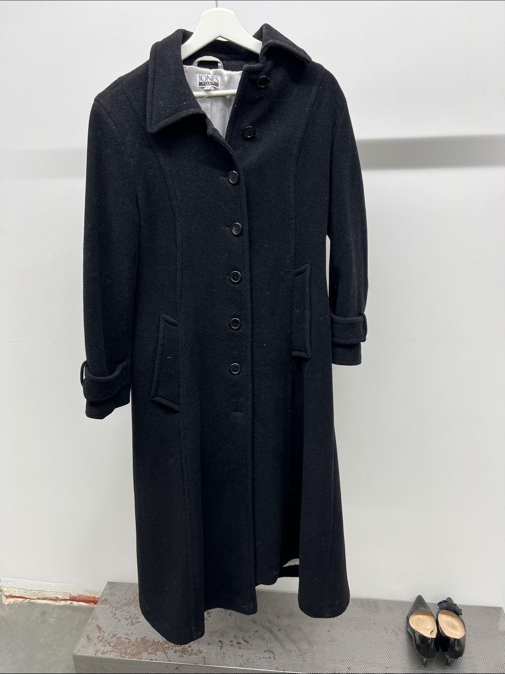 Jones Studio Black Long Pea Coat